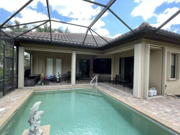 Accordion Hurricane Shutter installation in Naples, FL 34114