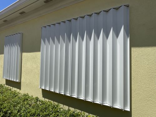 Accordion Shutter Installation in Naples Florida.