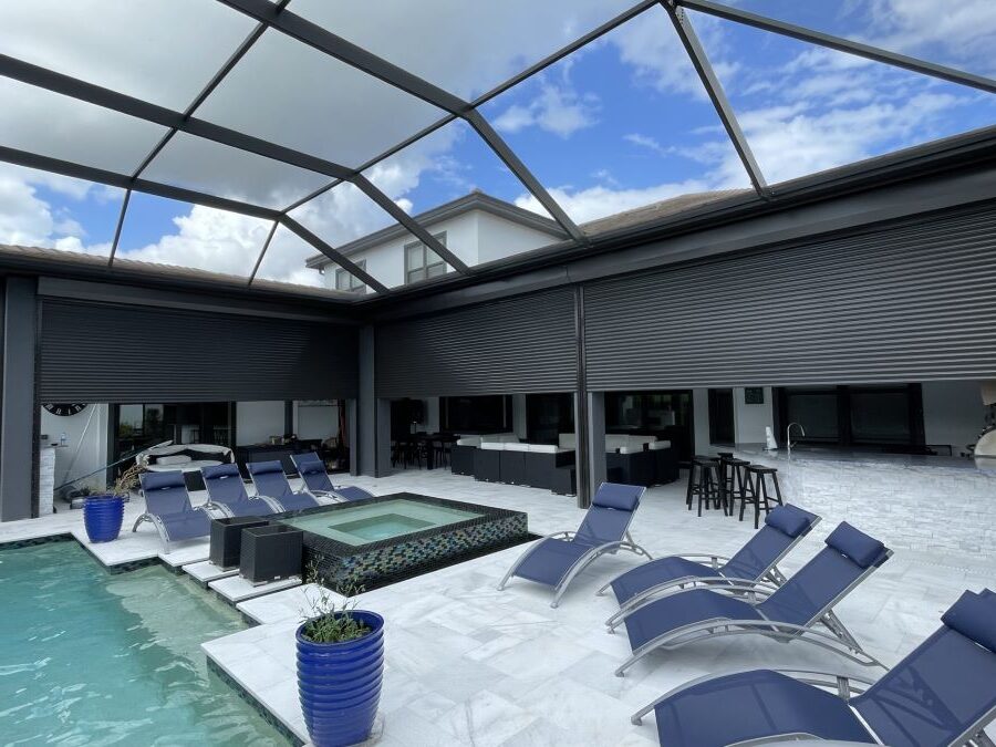 Lanai shutters near me in Naples, FL and surrounding areas.