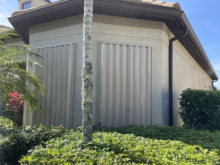 Accordion Hurricane Shutters installed near Naples, FL